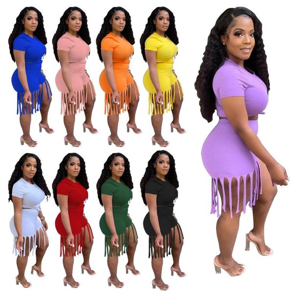 women's tracksuits casaul solid color matching set biker suit tassel o-neck short and pants sportsuit sunmmer clothes for women tracksu, Gray
women's tracksuits casaul solid color matching set biker suit tassel o-neck short and pants sportsuit sunmmer clothes for women tracksu, Gray