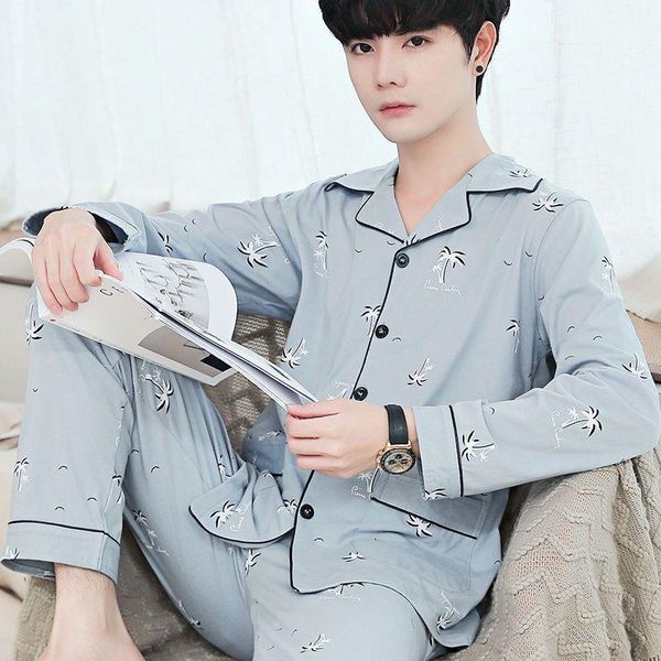 men's sleepwear harajpee nightwear autumn home clothes loose leisure 2021 cotton long sleeve spring pajamas thin sets soft comfortable, Black;brown
men's sleepwear harajpee nightwear autumn home clothes loose leisure 2021 cotton long sleeve spring pajamas thin sets soft comfortable, Black;brown