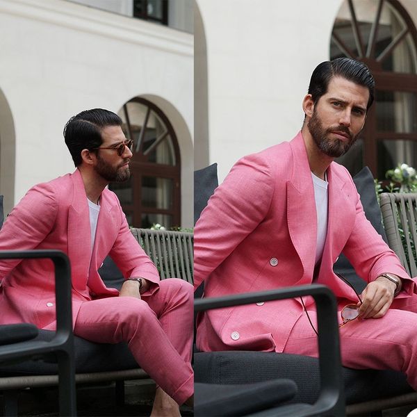 handsome pink mens tuxedos groom wear double breasted wedding blazer suits formal business prom outfit(jacket+pants), Black;gray
handsome pink mens tuxedos groom wear double breasted wedding blazer suits formal business prom outfit(jacket+pants), Black;gray