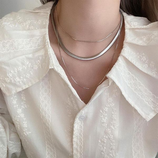 chokers french minimalist multilayer snake bone chain necklace for women gifts textured gold color metal jewelry, Golden;silver
chokers french minimalist multilayer snake bone chain necklace for women gifts textured gold color metal jewelry, Golden;silver