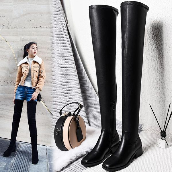boots over the knee high women 4.5cm heels square toe party shoes woman tight warm winter snow long, Black
boots over the knee high women 4.5cm heels square toe party shoes woman tight warm winter snow long, Black