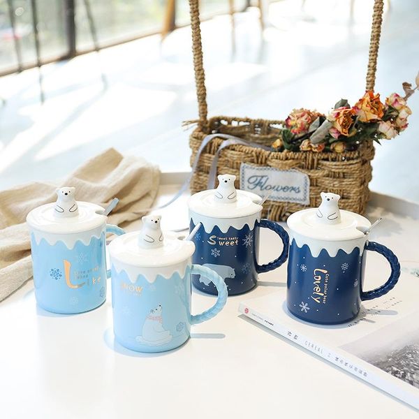 mugs 400ml winter series cute cartoon polar bear christmas ceramic mug with lid and spoon student milk juice drink coffee cups
mugs 400ml winter series cute cartoon polar bear christmas ceramic mug with lid and spoon student milk juice drink coffee cups