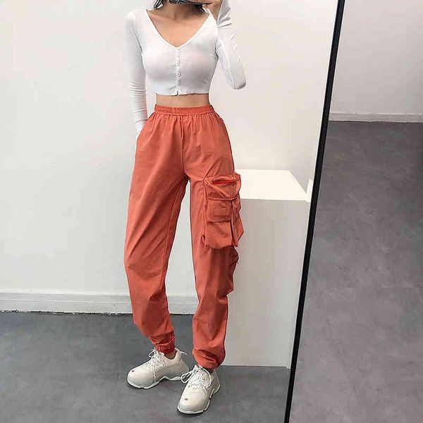 women's pants & capris cargo elastic high waist pantalon long trousers cool casual pocket harem streetwear bf o34g, Black;white
women's pants & capris cargo elastic high waist pantalon long trousers cool casual pocket harem streetwear bf o34g, Black;white