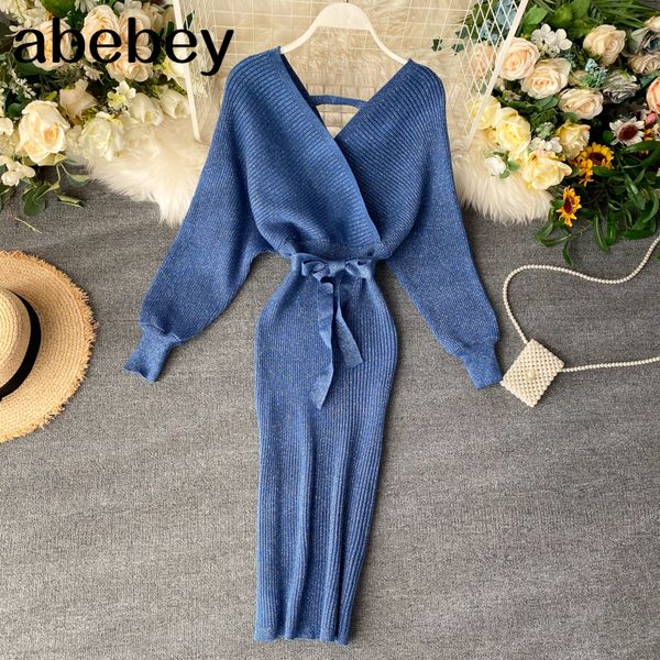 2021 vintage bright silk v neck batwing sleeve autumn sweater dresses winter bandage knitted midi long party women elegant dress, Black;gray
2021 vintage bright silk v neck batwing sleeve autumn sweater dresses winter bandage knitted midi long party women elegant dress, Black;gray