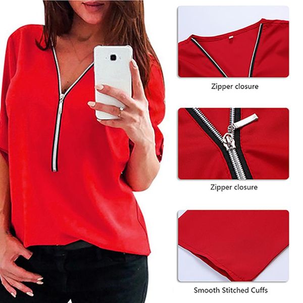 women's blouses & shirts blouse women chiffon v-neck shirt plus size 2021 europe zipper long sleeve loose 5xl, White
women's blouses & shirts blouse women chiffon v-neck shirt plus size 2021 europe zipper long sleeve loose 5xl, White
