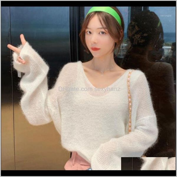 sweaters womens clothing apparel drop delivery 2021 winter autumn women knitted sweater solid color pullover v-neck sweet loose long-sleeve, White;black
sweaters womens clothing apparel drop delivery 2021 winter autumn women knitted sweater solid color pullover v-neck sweet loose long-sleeve, White;black