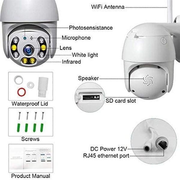 h.265x ptz wifi ip camera 1080p 5mp speed dome ai security wireless onvif audio outdoor waterproof ir color night cameras
h.265x ptz wifi ip camera 1080p 5mp speed dome ai security wireless onvif audio outdoor waterproof ir color night cameras