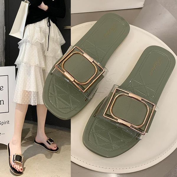 slippers outdoor summer female fashion beach word dragged women outer wear sandals and, Black
slippers outdoor summer female fashion beach word dragged women outer wear sandals and, Black