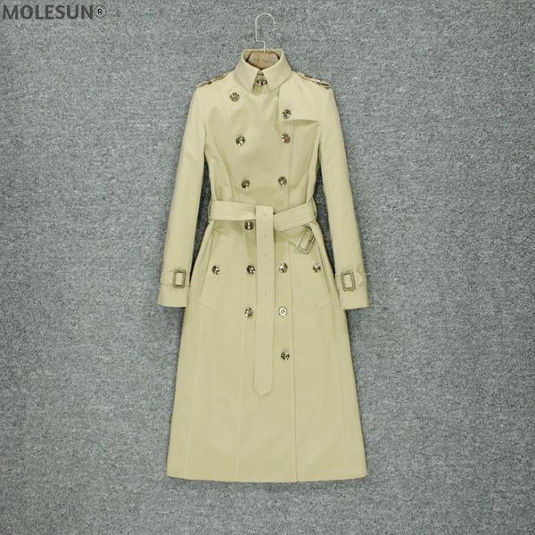 women's trench coats 2021 fashion autumn coat knee style british temperament high-end, Tan;black
women's trench coats 2021 fashion autumn coat knee style british temperament high-end, Tan;black