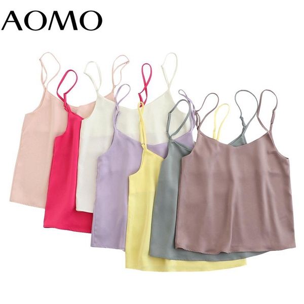 women's tanks & camis aomo women v neck satin spaghetti strap adjust leeveless silk tank 2021 camisole 6l21a, White
women's tanks & camis aomo women v neck satin spaghetti strap adjust leeveless silk tank 2021 camisole 6l21a, White