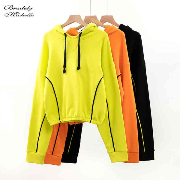 women's hoodies & sweatshirts bradely michelle spring autumn fashion crop streetwear long sleeve moletom nbx5, Black
women's hoodies & sweatshirts bradely michelle spring autumn fashion crop streetwear long sleeve moletom nbx5, Black