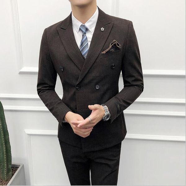 men's suits & blazers fashion men suit double breasted black korean style mens set (jacket+vest+pant) slim fit tuxedo wedding for, White;black
men's suits & blazers fashion men suit double breasted black korean style mens set (jacket+vest+pant) slim fit tuxedo wedding for, White;black