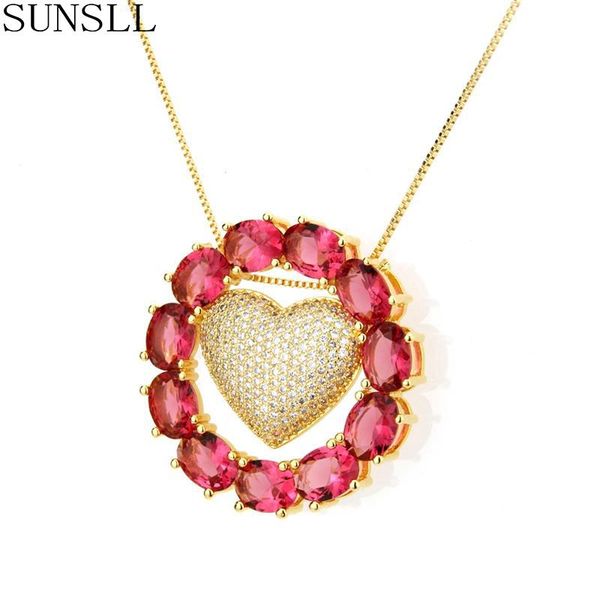 pendant necklaces sunsll gold copper red cubic zirconia heart necklace women's fashion party beautiful and elegant jewelry, Silver
pendant necklaces sunsll gold copper red cubic zirconia heart necklace women's fashion party beautiful and elegant jewelry, Silver