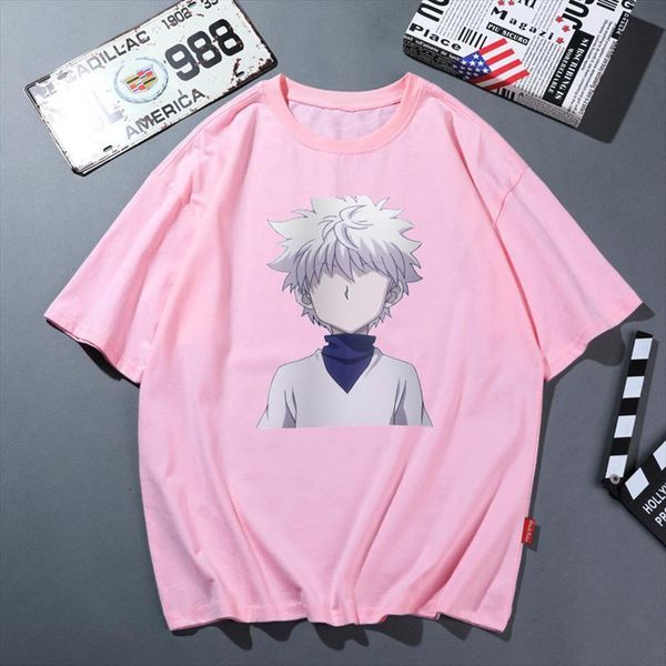vogue tshirts and women kawaii men hunter x femme summer cartoon print female harajuku anime, White;black