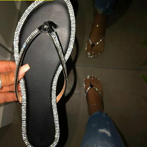 summer women crystal slippers glitter flat soft bling female flip flops indoor ladies slides beach shoe plus size 35-43, Black
summer women crystal slippers glitter flat soft bling female flip flops indoor ladies slides beach shoe plus size 35-43, Black