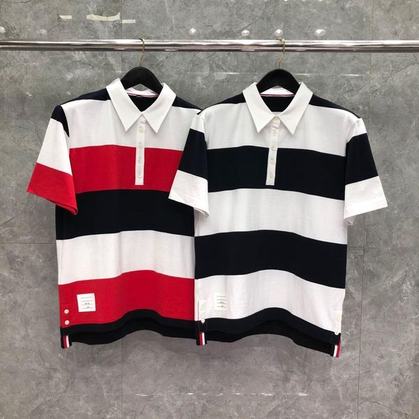 men's polos brand 2021 fashion shirt turn-down collar patchwork short-sleeved striped men women cotton summer clothing, White;black
men's polos brand 2021 fashion shirt turn-down collar patchwork short-sleeved striped men women cotton summer clothing, White;black