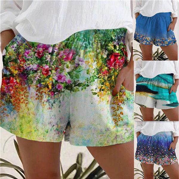 women's shorts womens summer vintage plus size 2021 plant flowers casual elastic waist woman bohemia loose beach print clothing, White;black
women's shorts womens summer vintage plus size 2021 plant flowers casual elastic waist woman bohemia loose beach print clothing, White;black