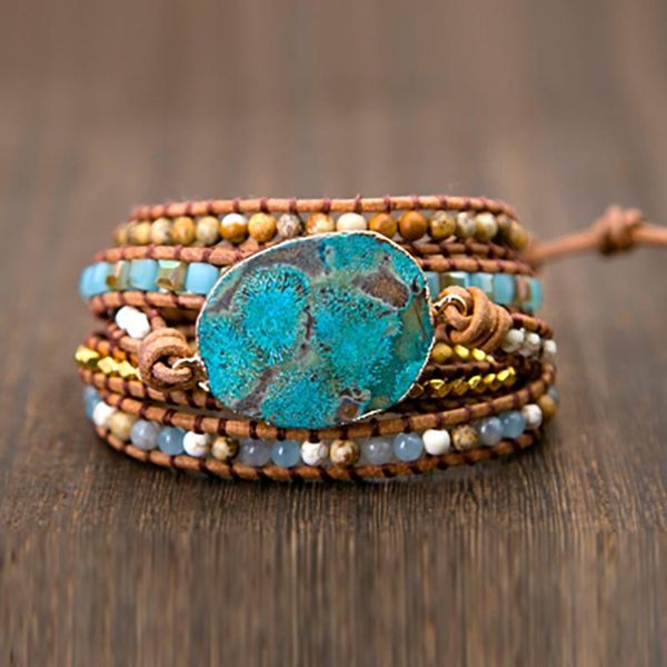 women leather bracelet unique mixed natural stones gilded stone charm 5 strands wrap bracelets handmade boho tennis, Golden;silver
women leather bracelet unique mixed natural stones gilded stone charm 5 strands wrap bracelets handmade boho tennis, Golden;silver
