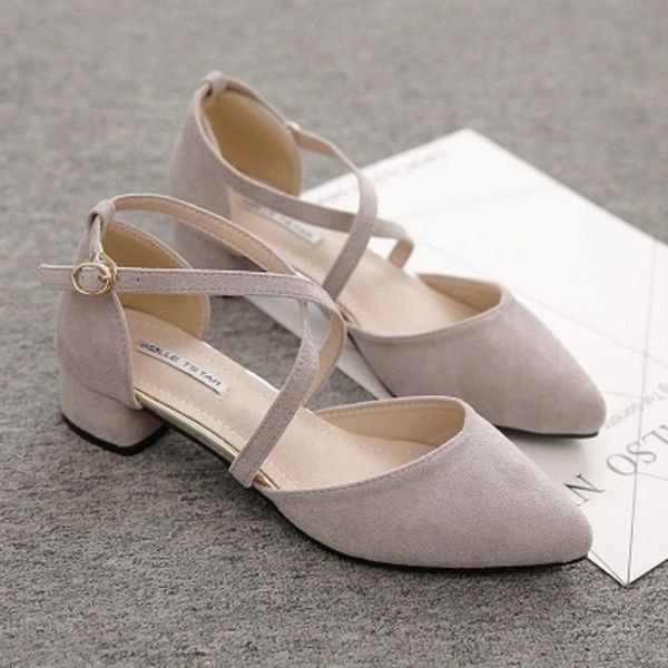 summer korean fashion wild female sandals suede with pointed single shoes heels, Black
summer korean fashion wild female sandals suede with pointed single shoes heels, Black
