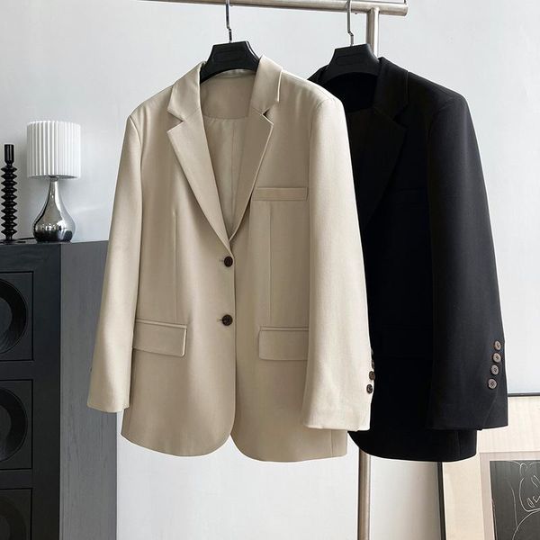 women's suits & blazers 2021 women autumn blazer coat turn down collar single button feminino casaco for clothes, White;black
women's suits & blazers 2021 women autumn blazer coat turn down collar single button feminino casaco for clothes, White;black