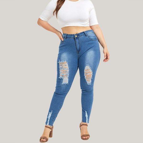 women's jeans women ripped fashion plus size 6xl skinny denim pants high-waisted pencil trousers d30, Blue
women's jeans women ripped fashion plus size 6xl skinny denim pants high-waisted pencil trousers d30, Blue
