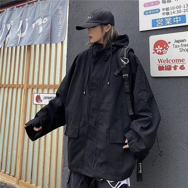 men's jackets black coat women's 2021 autumn ins harajuku hoody loose work clothes windbreaker cotton jacket mid-length trench out, Black;brown
men's jackets black coat women's 2021 autumn ins harajuku hoody loose work clothes windbreaker cotton jacket mid-length trench out, Black;brown