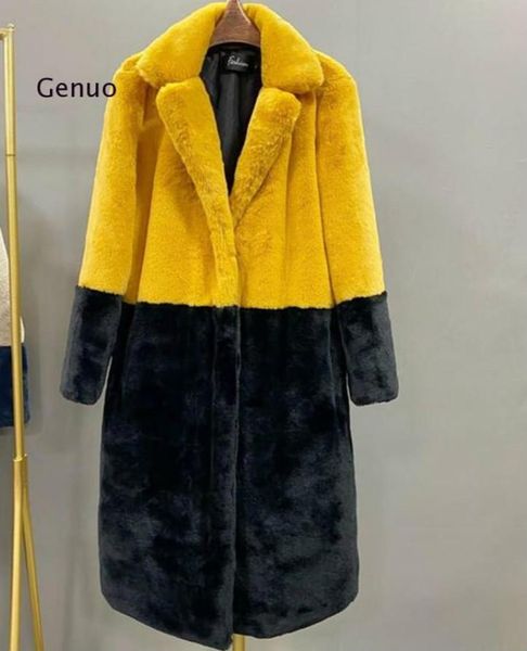 women's fur & faux 2021 winter women coat luxury long lapel overcoat thick warm plus size female plush coats, Black
women's fur & faux 2021 winter women coat luxury long lapel overcoat thick warm plus size female plush coats, Black