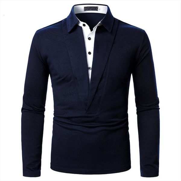 arrival deep v neck shirt mens polo two color stitching lapel long sleeve shirts male blouse, White;black
arrival deep v neck shirt mens polo two color stitching lapel long sleeve shirts male blouse, White;black