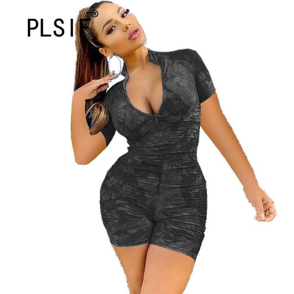 women's jumpsuits & rompers fashion tie dye print lady tight playsuits deep v-neck short sleeve summer catsuits casual shorts sports, Black;white
women's jumpsuits & rompers fashion tie dye print lady tight playsuits deep v-neck short sleeve summer catsuits casual shorts sports, Black;white