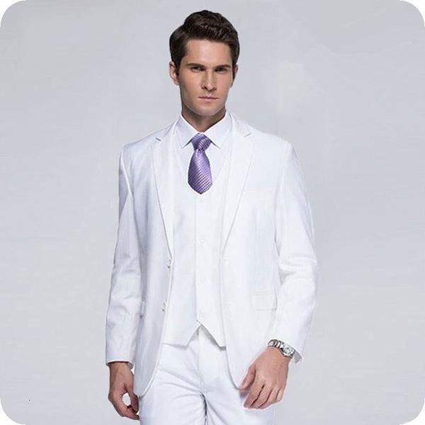 men's suits & blazers custom made white men classic business wedding notched lapel man blazer groom tuxedo 3piece costume homme te, White;black
men's suits & blazers custom made white men classic business wedding notched lapel man blazer groom tuxedo 3piece costume homme te, White;black
