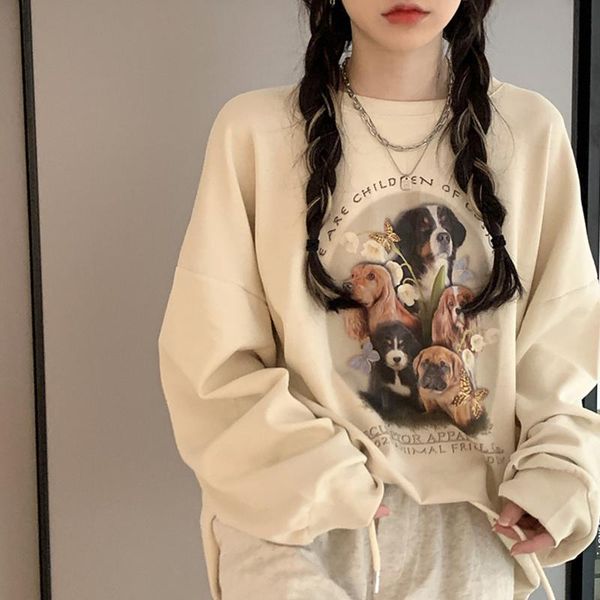 women's hoodies & sweatshirts spring/autumn oversize clothing japan style pullovers long sleeve o-neck cartoon all-match fashion trend, Black
women's hoodies & sweatshirts spring/autumn oversize clothing japan style pullovers long sleeve o-neck cartoon all-match fashion trend, Black