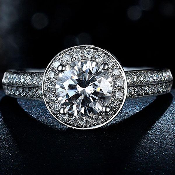 cluster rings 14k gold 1 2 3 4 5 moissanite diamond ring women round classic trendy wedding party engagement anniversary d color, Golden;silver 
cluster rings 14k gold 1 2 3 4 5 moissanite diamond ring women round classic trendy wedding party engagement anniversary d color, Golden;silver