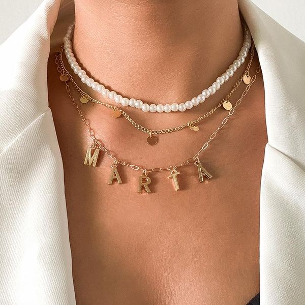 chokers shixin vintage layered letter pendant necklace for women pearl bead chain choker collar set female 2021 fashion jewelry, Golden;silver
chokers shixin vintage layered letter pendant necklace for women pearl bead chain choker collar set female 2021 fashion jewelry, Golden;silver