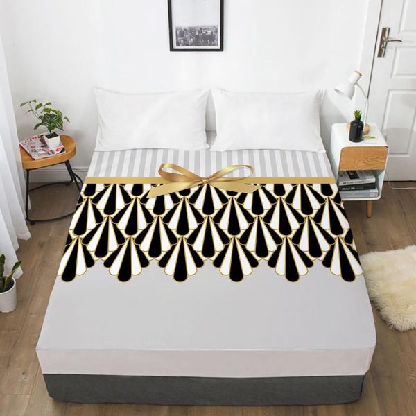 sheets & sets elastic fitted sheet bed with an band 150/180/200/160*200 mattress cover 1pc bowknot golden
sheets & sets elastic fitted sheet bed with an band 150/180/200/160*200 mattress cover 1pc bowknot golden