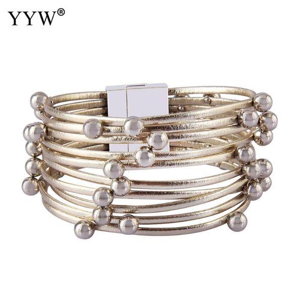 charm bracelets 2021 fashion bead multiple layers bileklik bracelet for women men leather & bangle pulsera hombre party gift, Golden;silver
charm bracelets 2021 fashion bead multiple layers bileklik bracelet for women men leather & bangle pulsera hombre party gift, Golden;silver