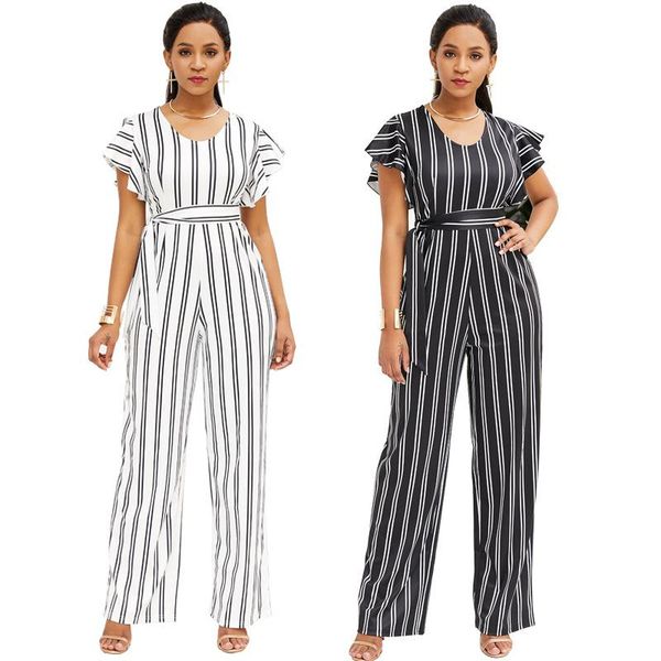 women's jumpsuits & rompers womens jumpsuit and ropers long pant 2021 summer fashion elegant casual striped one piece set women pants s, Black;white
women's jumpsuits & rompers womens jumpsuit and ropers long pant 2021 summer fashion elegant casual striped one piece set women pants s, Black;white