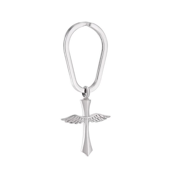 keychains ijk2045 angel wing cross cremation keychain - engravable stainless steel memorial urn keyring jewelry ashes holder key chain, Silver
keychains ijk2045 angel wing cross cremation keychain - engravable stainless steel memorial urn keyring jewelry ashes holder key chain, Silver