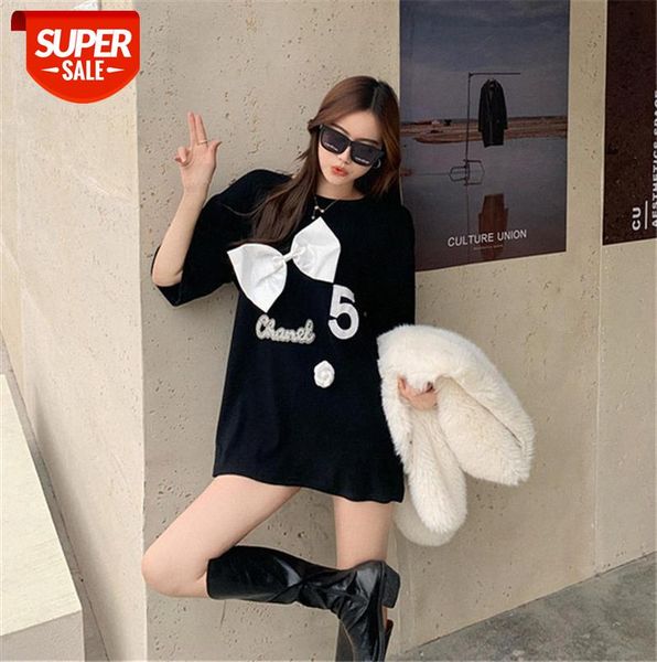 korean fashion round neck short-sleeved bowknot cotton loose casual t-shirt women's trend #fs8r, Black;gray
korean fashion round neck short-sleeved bowknot cotton loose casual t-shirt women's trend #fs8r, Black;gray
