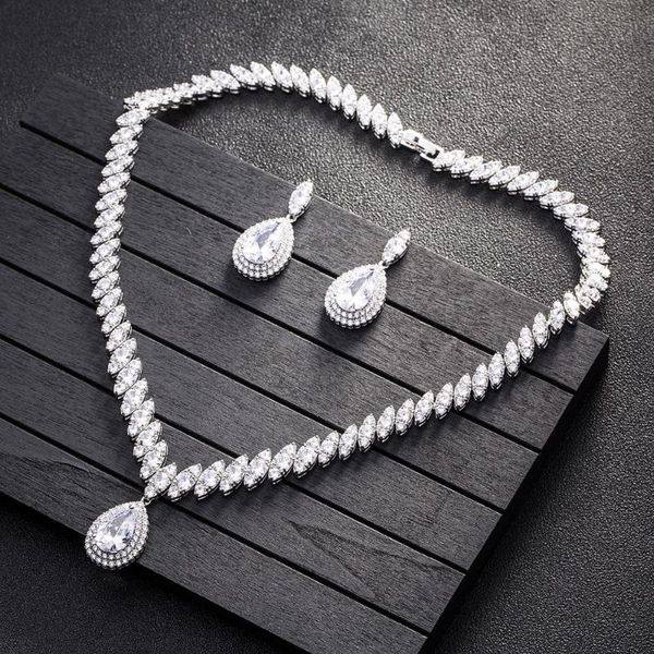 earrings & necklace unique design cubic zirconia stone cz earring luxury jewelry sets for wedding bride/party,bridal accessory, Silver
earrings & necklace unique design cubic zirconia stone cz earring luxury jewelry sets for wedding bride/party,bridal accessory, Silver