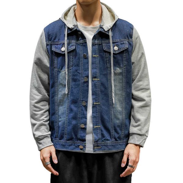 fall men's trendy brand plus size denim jacket hooded outer wear denim jacket slim fashion mid-length coat size m-5xl 210531, Black;brown
fall men's trendy brand plus size denim jacket hooded outer wear denim jacket slim fashion mid-length coat size m-5xl 210531, Black;brown