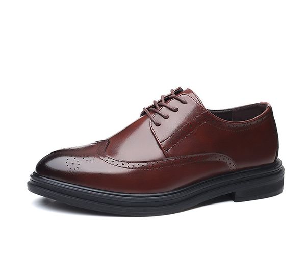 classic leather men brogues casual shoes lace-up bullock business dress oxfords shoe male formal boots 38-47, Black
classic leather men brogues casual shoes lace-up bullock business dress oxfords shoe male formal boots 38-47, Black