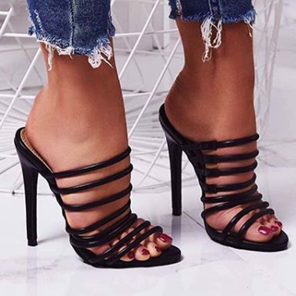 sandals est fashion cut out women high heel slippers shoes female mule peep toe 11.5cm dylk, Black
sandals est fashion cut out women high heel slippers shoes female mule peep toe 11.5cm dylk, Black