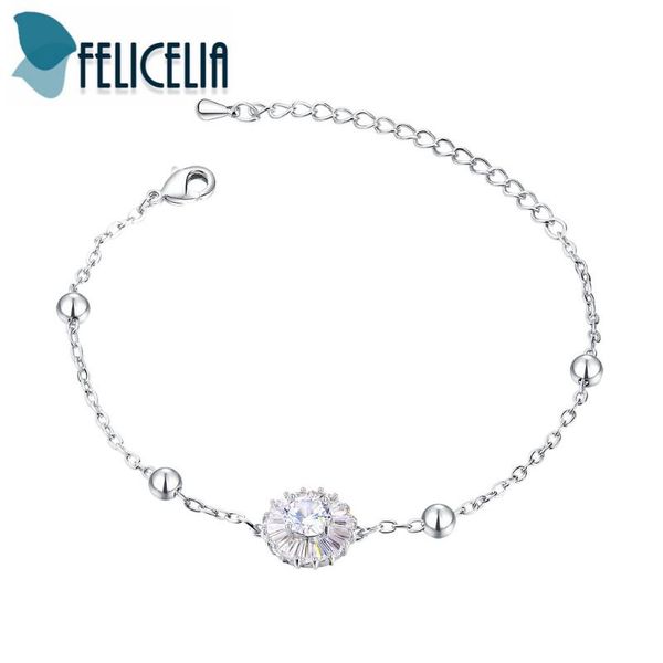 link, chain felicelia classic silver/ gold color adjustable cubic zirconia bracelet for women mother's day gift, Black
link, chain felicelia classic silver/ gold color adjustable cubic zirconia bracelet for women mother's day gift, Black