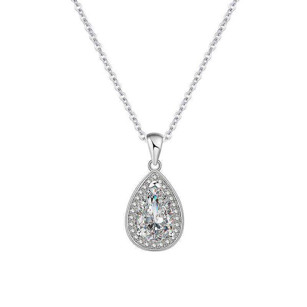 imitation mosan diamond women's necklace fashion temperament clavicle chain ins versatile pendant, Silver
imitation mosan diamond women's necklace fashion temperament clavicle chain ins versatile pendant, Silver