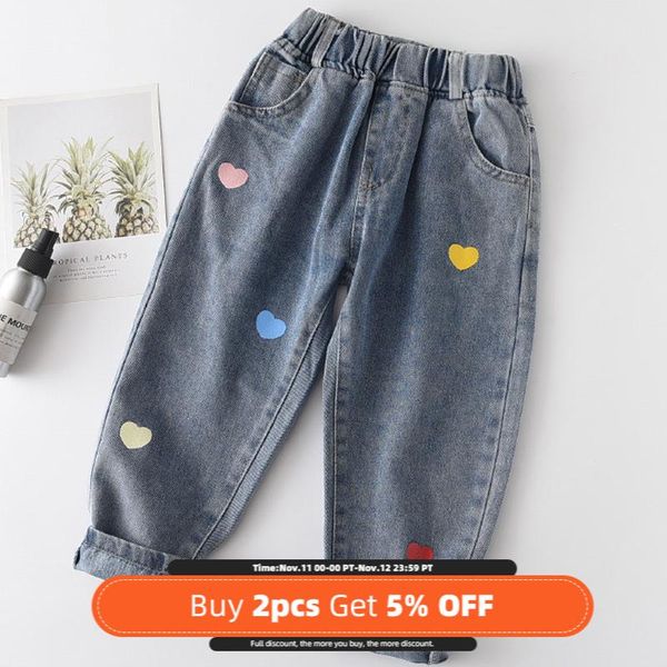 girls' pocket jeans pants 2021 spring autumn mid-waist clothing korean sports love fashion casual children trousers, Blue
girls' pocket jeans pants 2021 spring autumn mid-waist clothing korean sports love fashion casual children trousers, Blue