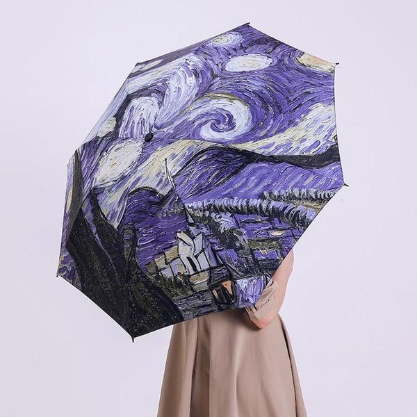 umbrellas 2021 oil painting sun for women lady dual-purpose 3 folding sunshade sunscreen rain umbrella parasol guarda chuva
umbrellas 2021 oil painting sun for women lady dual-purpose 3 folding sunshade sunscreen rain umbrella parasol guarda chuva