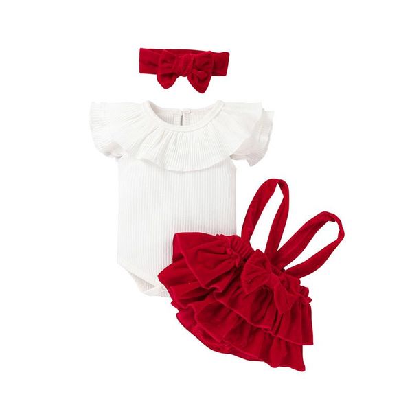 clothing sets born three piece summer infant girls ribbed flying sleeve ruffled romper velvet suspender tutu shorts hair band for baby, White
clothing sets born three piece summer infant girls ribbed flying sleeve ruffled romper velvet suspender tutu shorts hair band for baby, White