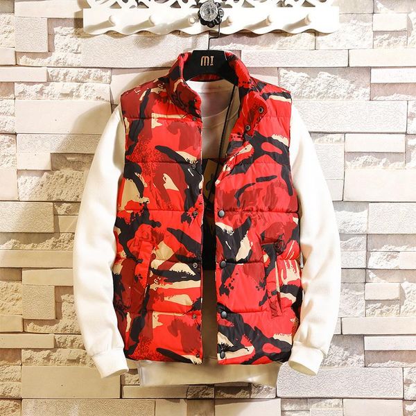 men's vests loose casual cotton vest for men in autumn and winter camouflage down padded large blue red 3xl, Black;white
men's vests loose casual cotton vest for men in autumn and winter camouflage down padded large blue red 3xl, Black;white