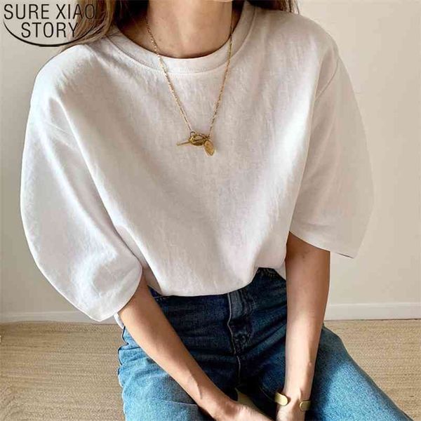blusas casual solid o-neck tee shirt korean women's summer t-shirt chic puff half sleeve shirts women clothing 10199 210421, White
blusas casual solid o-neck tee shirt korean women's summer t-shirt chic puff half sleeve shirts women clothing 10199 210421, White