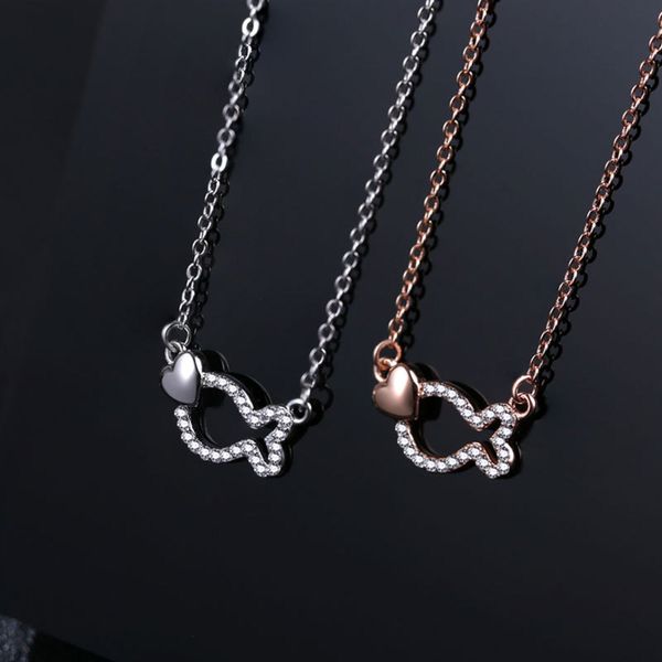 pure silver s925 fish necklace super cute little love inlaid zircon pendant korean fashion jewelry
pure silver s925 fish necklace super cute little love inlaid zircon pendant korean fashion jewelry